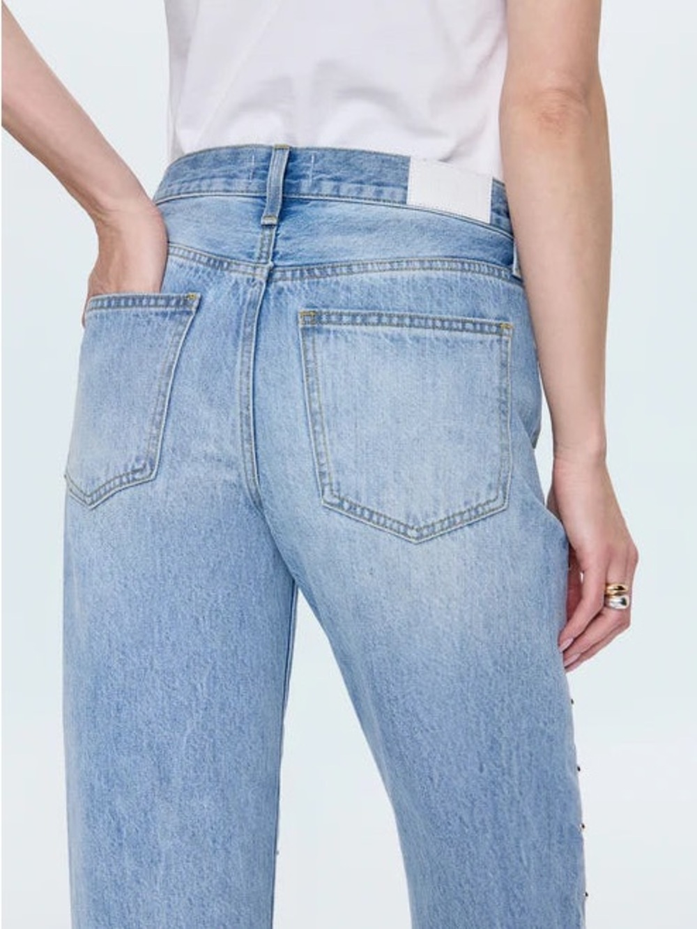 Pistola - Lexi Mid Rise Bowed Straight Jean - Picture 6 of 10